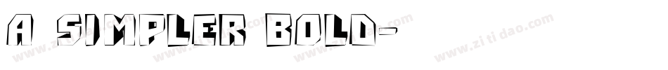 a_Simpler Bold字体转换